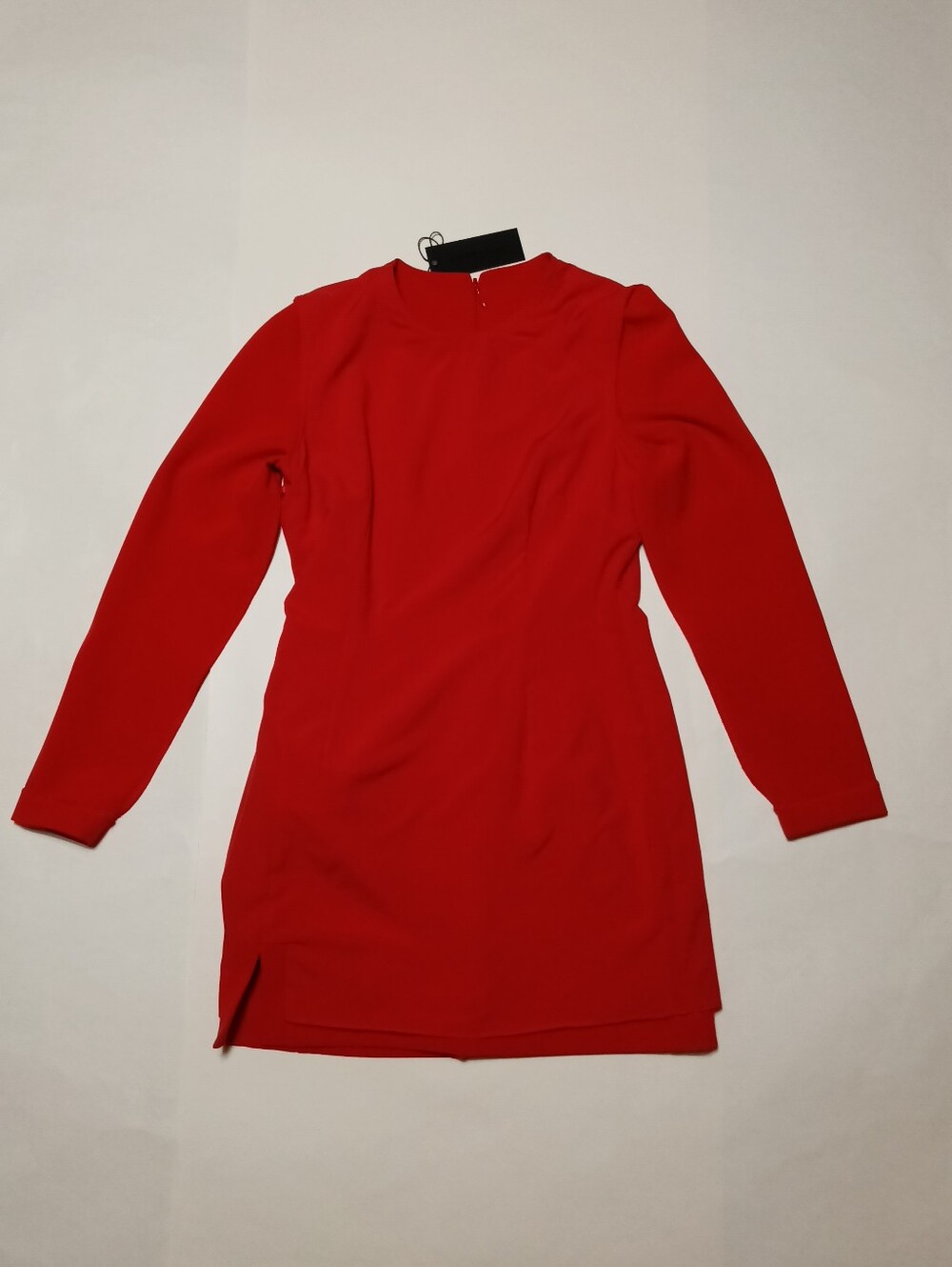 Gianni Bini Red Long-Sleeve Mini Dress with Side Rosette Detail Size 4 - Picture 16 of 16